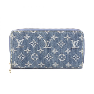 ルイ・ヴィトン LOUIS VUITTON ジッピーウォレット ラウンド長財布 財布 デニム モノグラム・デニム メンズ レディース ブルー系 M95341 【中古】