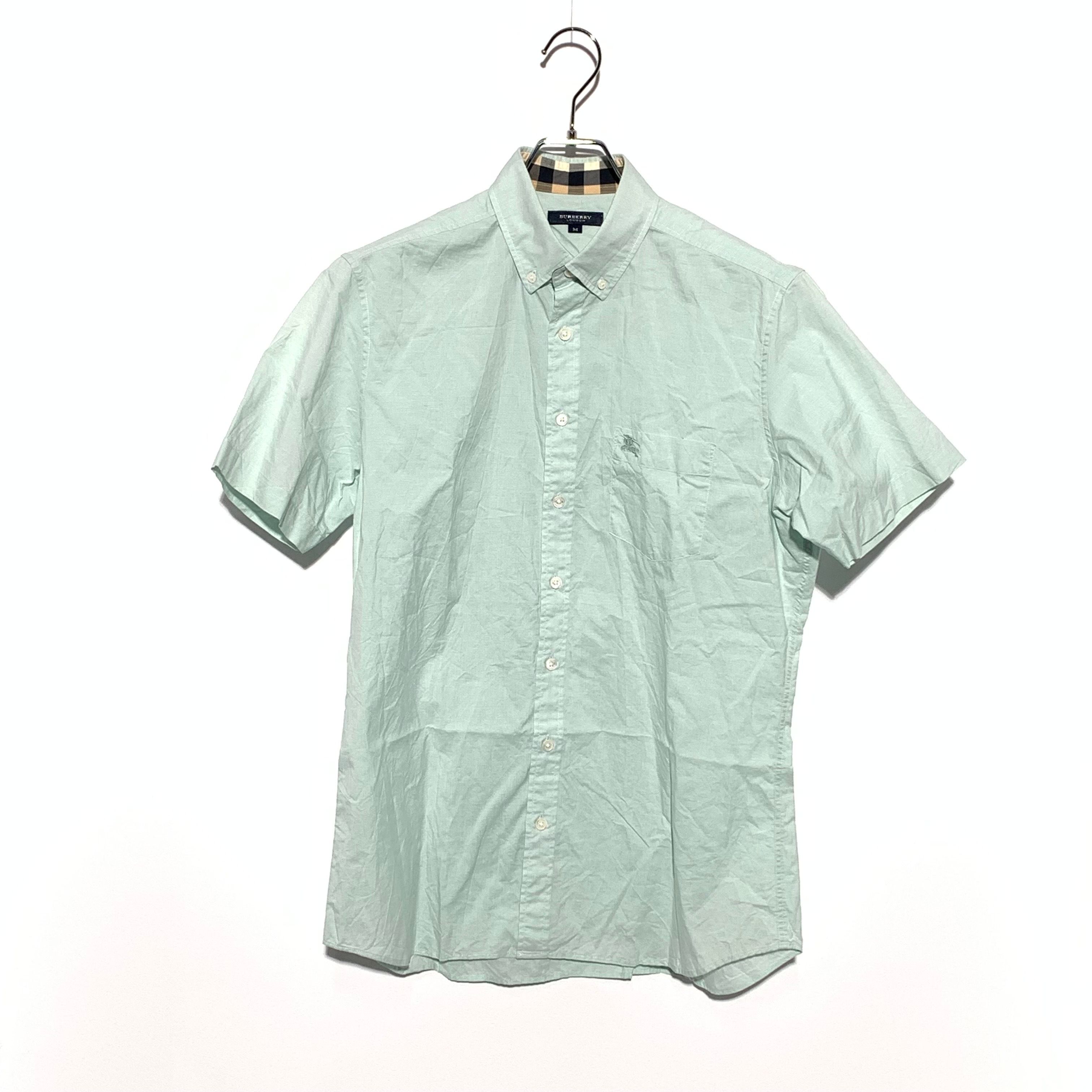 BURBERRY 半袖 ボタンダウンシャツ ミントグリーン