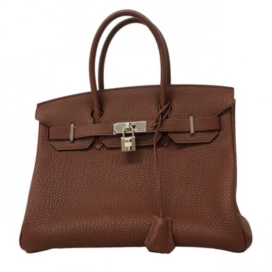 【6dc3080】エルメス ハンドバッグ バーキン30 フィヨルド ブリュレ シルバー金具 □M刻印【中古】レディース