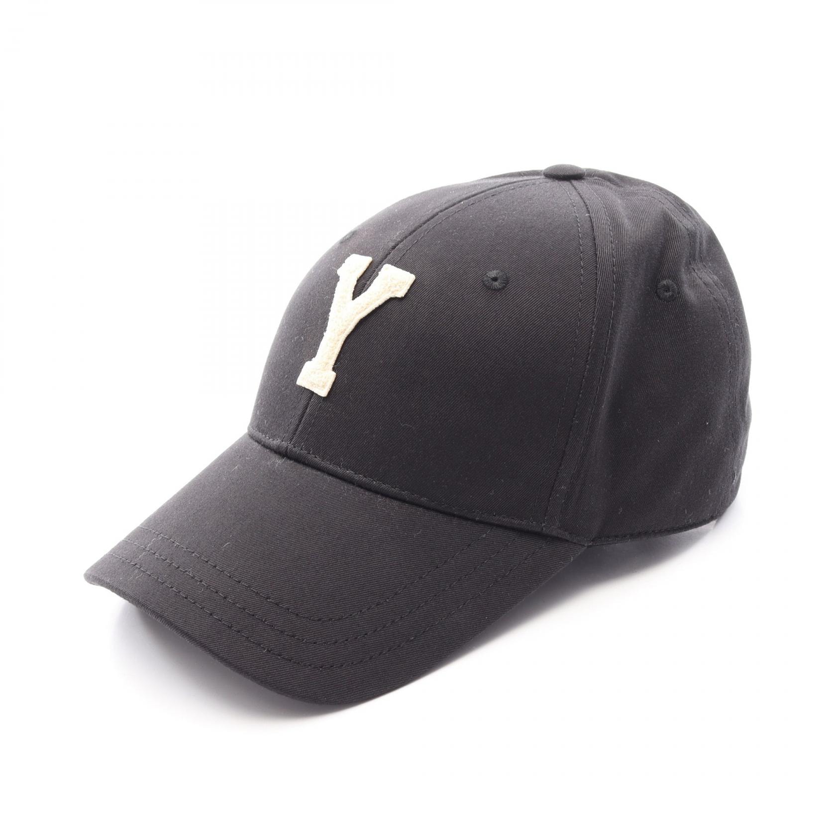 サンローランパリ SAINT LAURENT PARIS Y バーシティ キャップ 帽子 コットン メンズ ブラック系 8168713YR57107857 【新品】