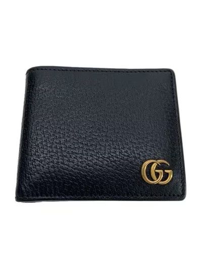 GUCCI GG Marmont Leather Coin Wallet "Black"