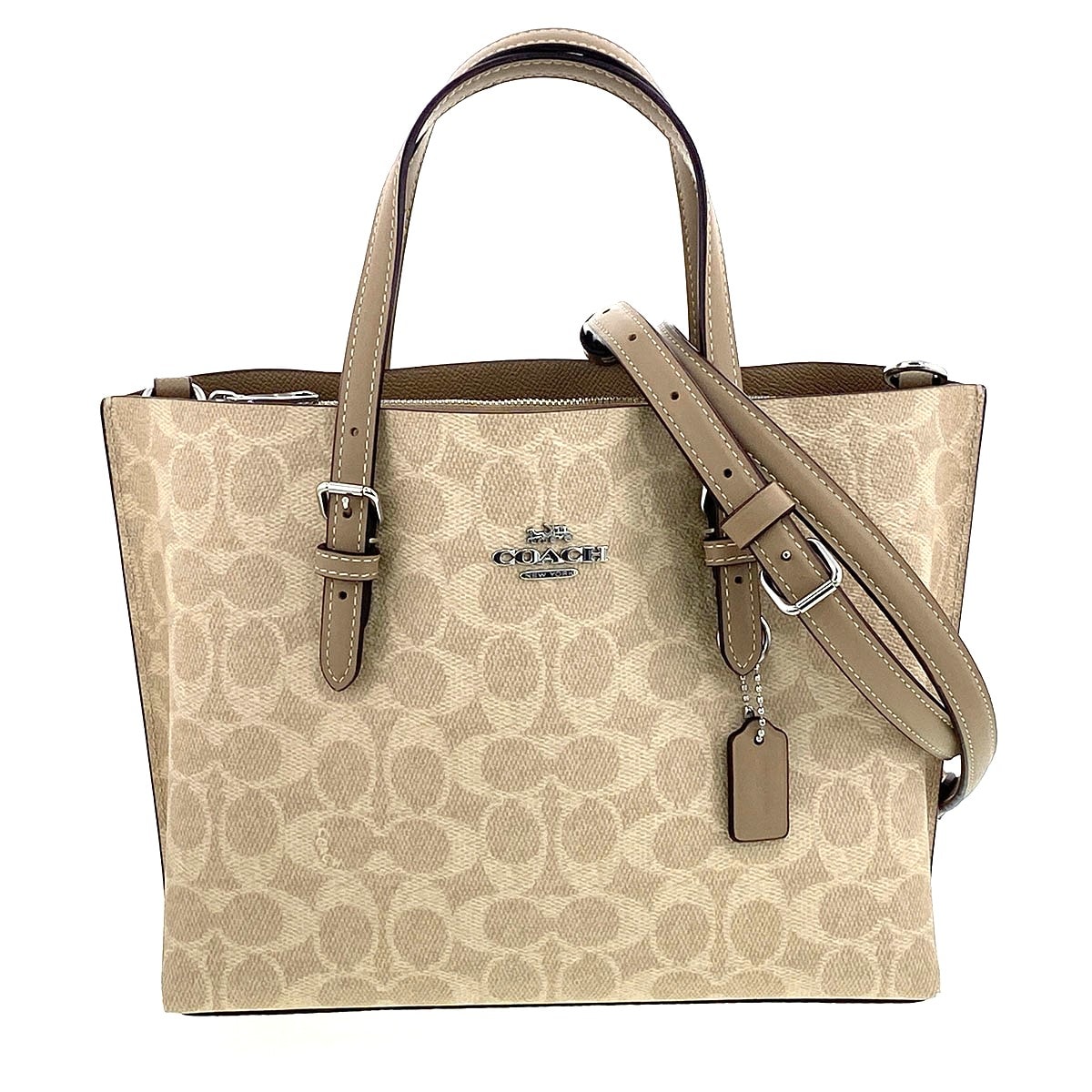 C (やや傷や汚れあり)】COACH コーチ シグネチャー キャンバス モリー