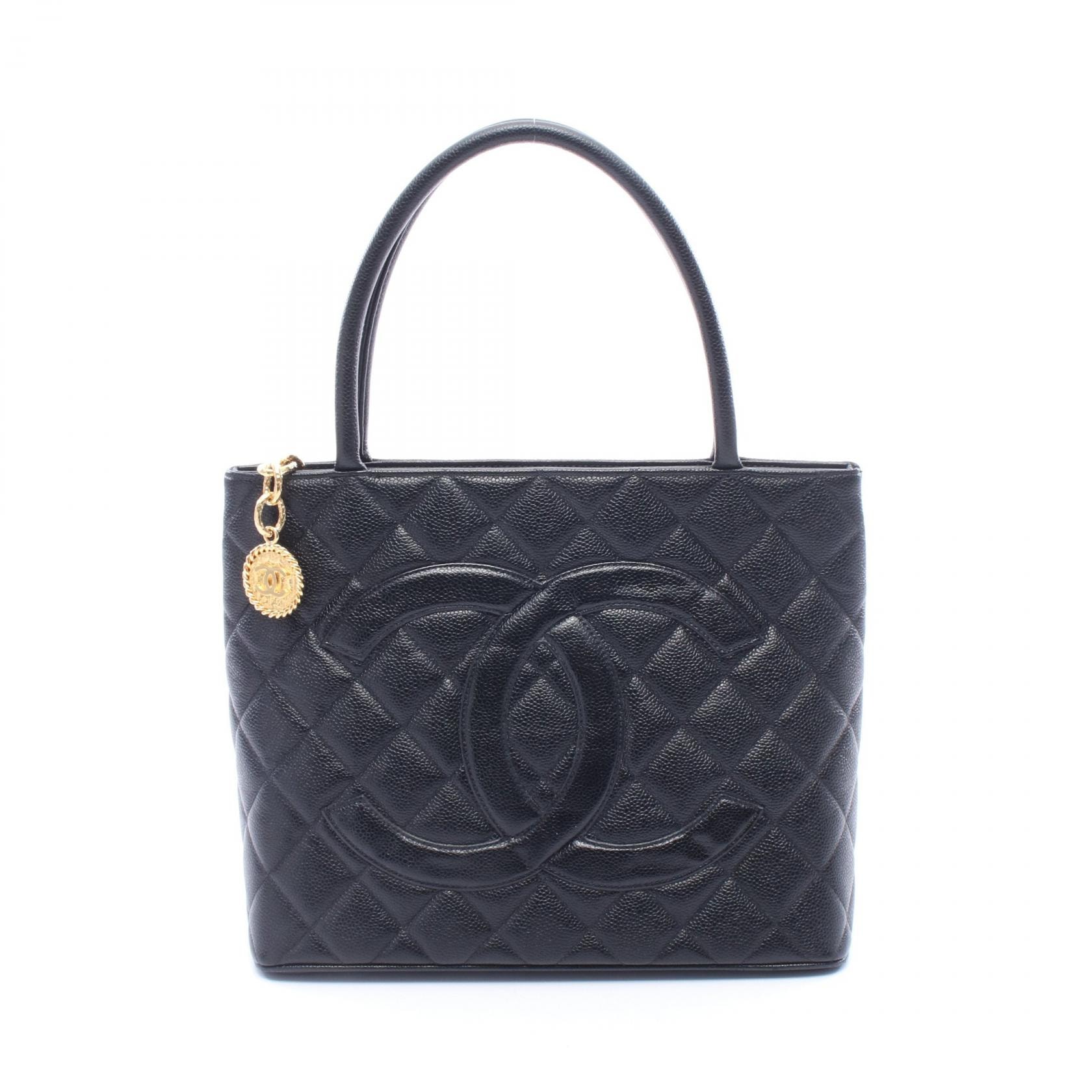 シャネル CHANEL 復刻トート トートバッグ バッグ キャビアスキン(グレインドカーフ) レディース ブラック系 A01804 【中古】