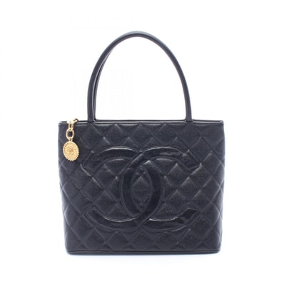 シャネル CHANEL 復刻トート トートバッグ バッグ キャビアスキン(グレインドカーフ) レディース ブラック系 A01804 【中古】