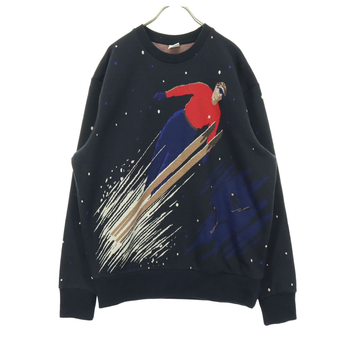 ZARA ザラ スキー 長袖 セーター M ネイビー系