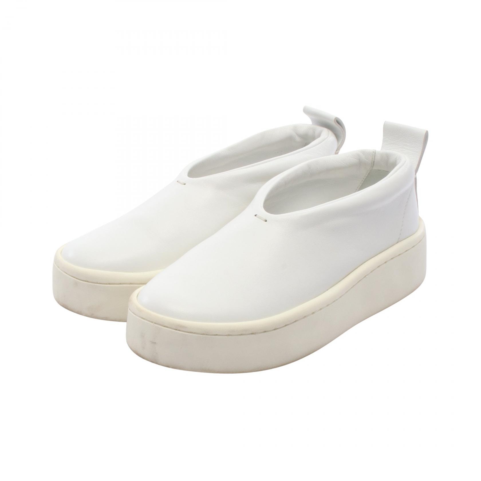 ジルサンダー JIL SANDER スリッポン 靴 レザー レディース ホワイト系 J15WS0017 P5810 【中古】