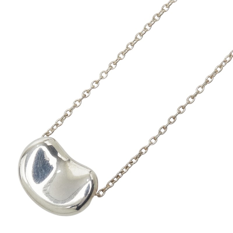 ティファニー ビーン チェーン ネックレス ペンダント エルサ ペレッティ シルバー SV925 シルバー レディース TIFFANY&Co. 中古