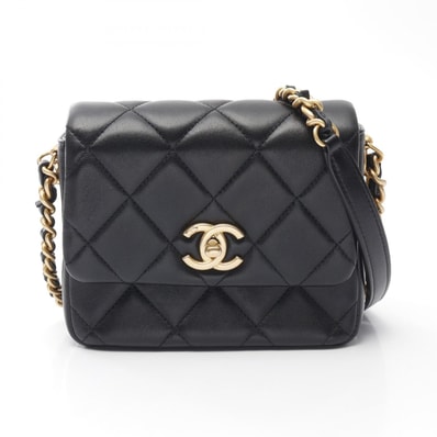 シャネル CHANEL マトラッセ ショルダーバッグ バッグ ラムスキン(羊革) レディース ブラック系 AS2733 【中古】