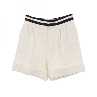 グッチ GUCCI ツイード ショート パンツ 衣料品 ボトムス コットン レーヨン レディース ホワイト系 / ブラック系 【中古】