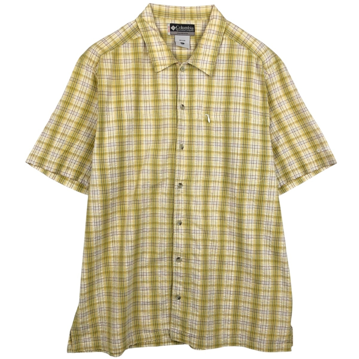 古着 00年代 コロンビア Columbia X.C.O. シアサッカー 半袖 コットン チェックシャツ ボックスシャツ メンズL相当/eaa655935