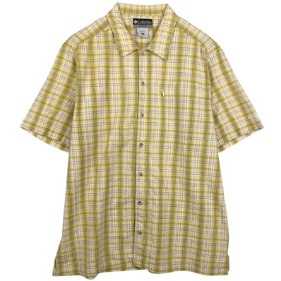 古着 00年代 コロンビア Columbia X.C.O. シアサッカー 半袖 コットン チェックシャツ ボックスシャツ メンズL相当/eaa655935