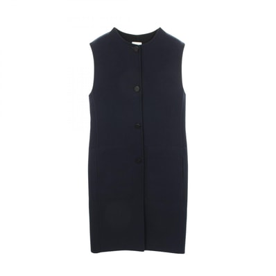 エルメス HERMES ダブルフェイス ロング ベスト 衣料品 トップス カシミヤ レディース ネイビー系 3H0198DB 【中古】