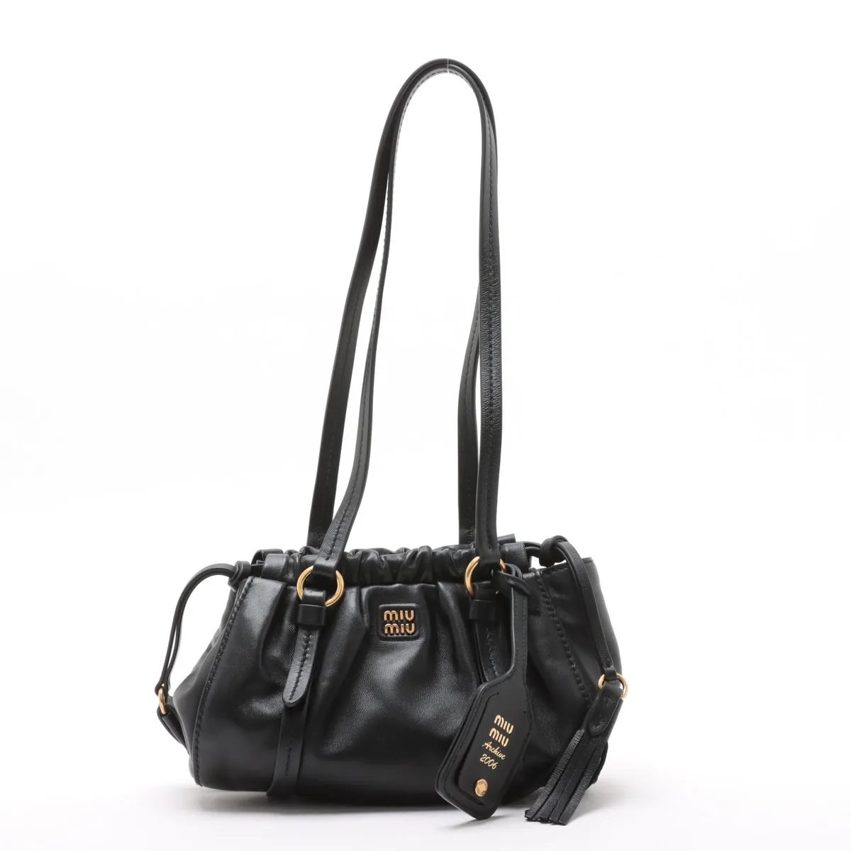 ■未使用 ミュウミュウ ジョワ ナッパショルダーバッグ レザー