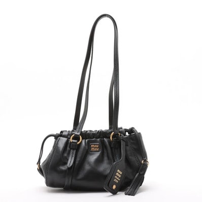 ■未使用 ミュウミュウ ジョワ ナッパショルダーバッグ レザー