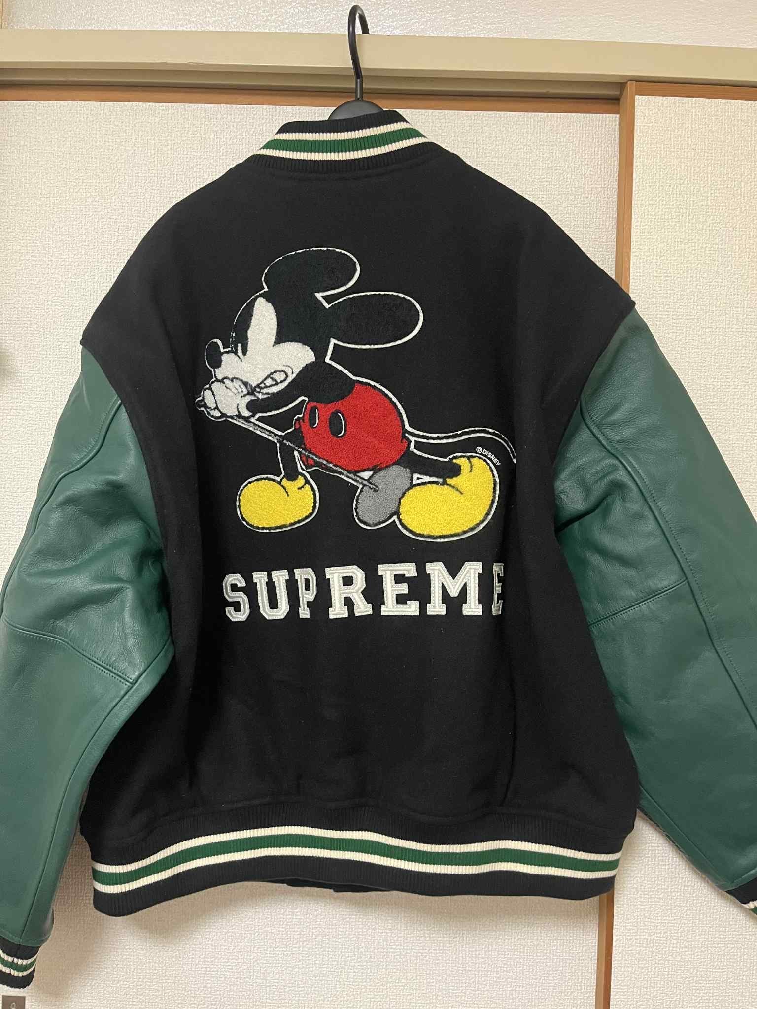 Supreme x Number (N)ine x Mickey Mouse Varsity Jacket "Black"