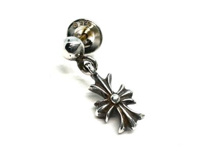 Chrome Hearts Tiny E CH Plus Drop Earrings "Silver"