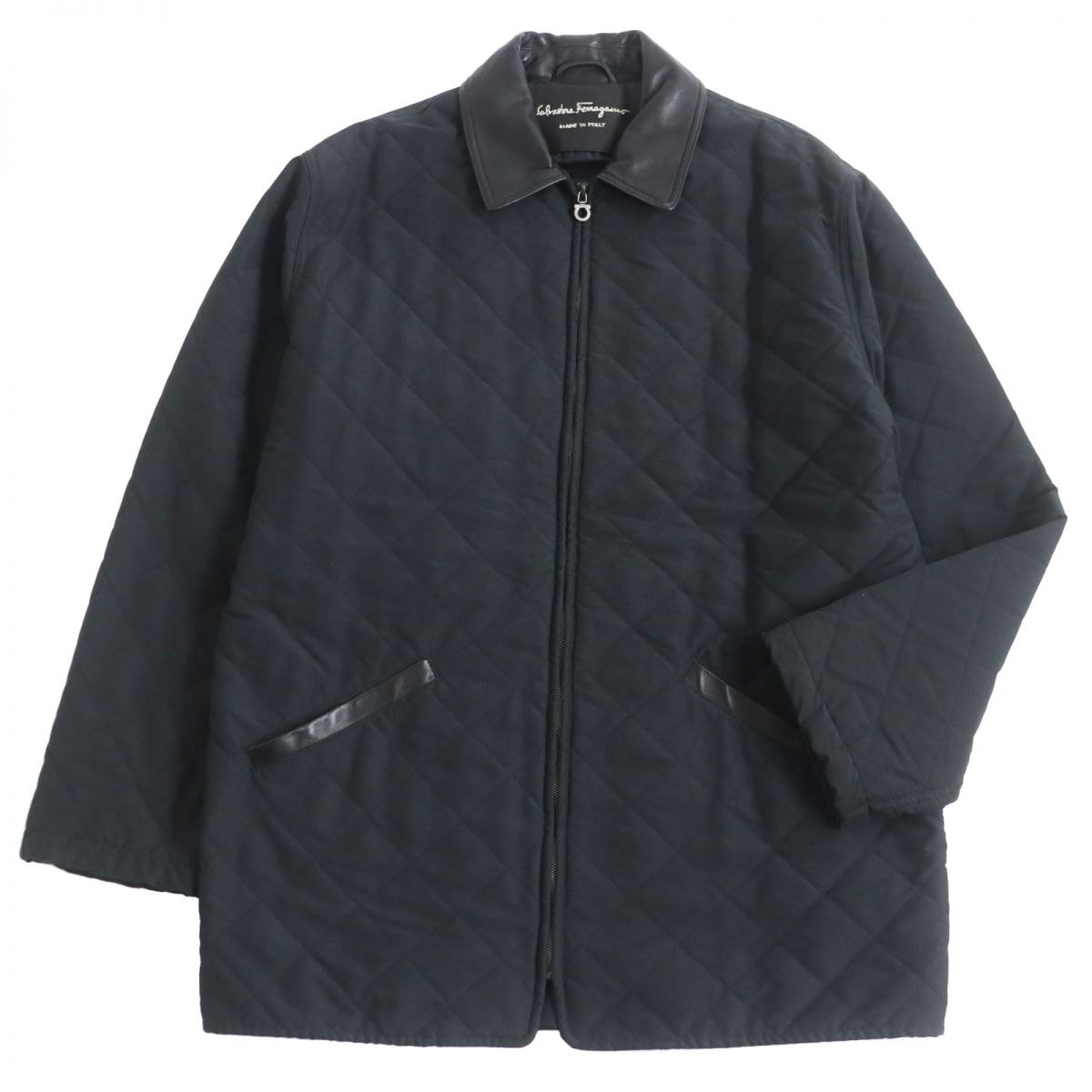 【ドンドン見直し】良品 サルヴァトーレフェラガモ コート 黒 メンズ 50