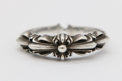 Chrome Hearts Baby Classic Double Floral Cross Ring "Silver"