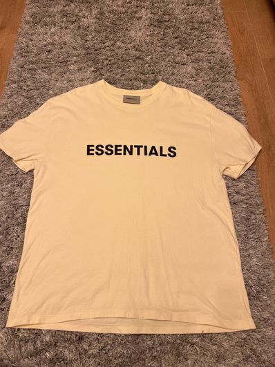 FEAR OF GOD ESSENTIALS 3D Silicon Applique Boxy T-Shirt "Buttercream"