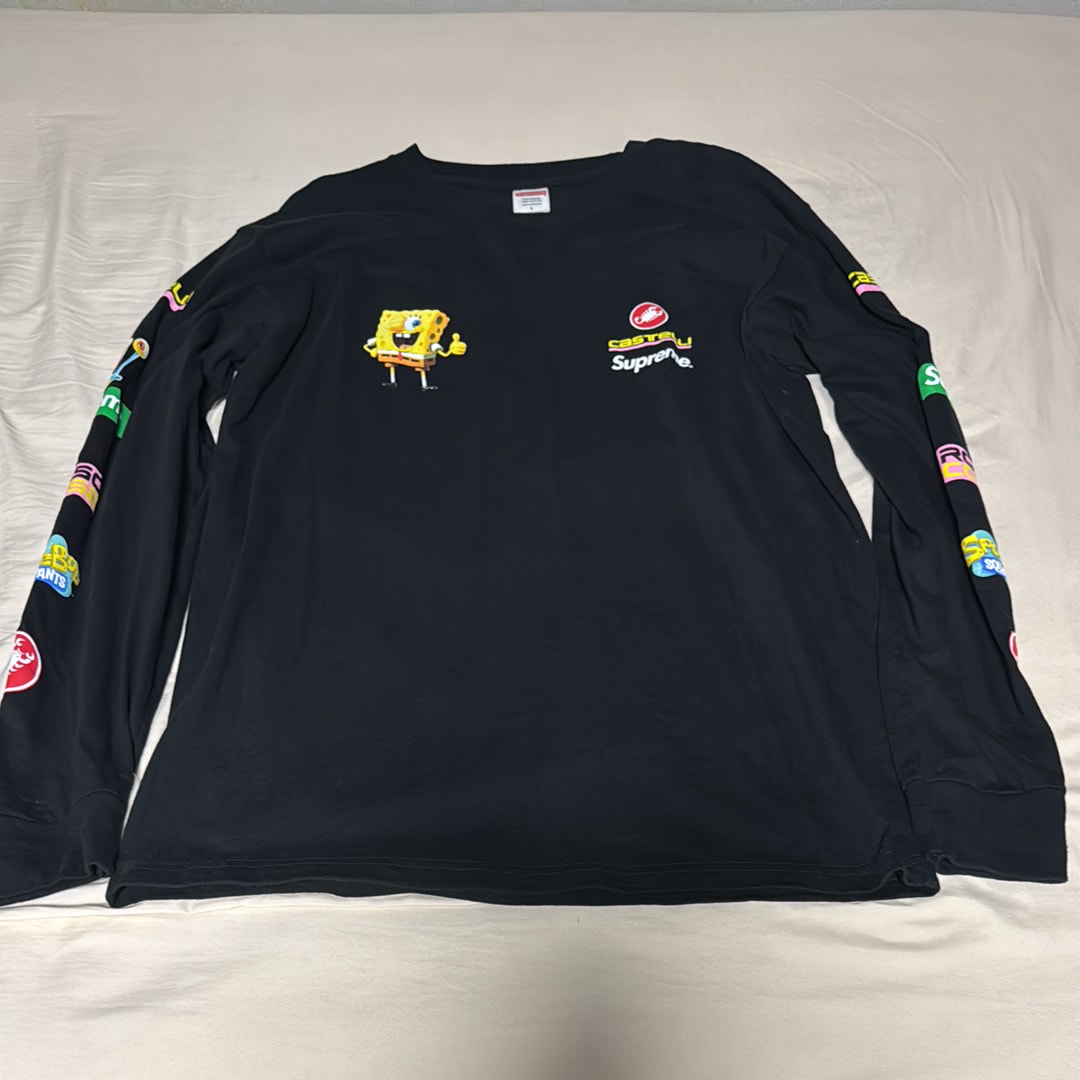 Supreme x SpongeBob Castelli Racing L/S Tee "Black"