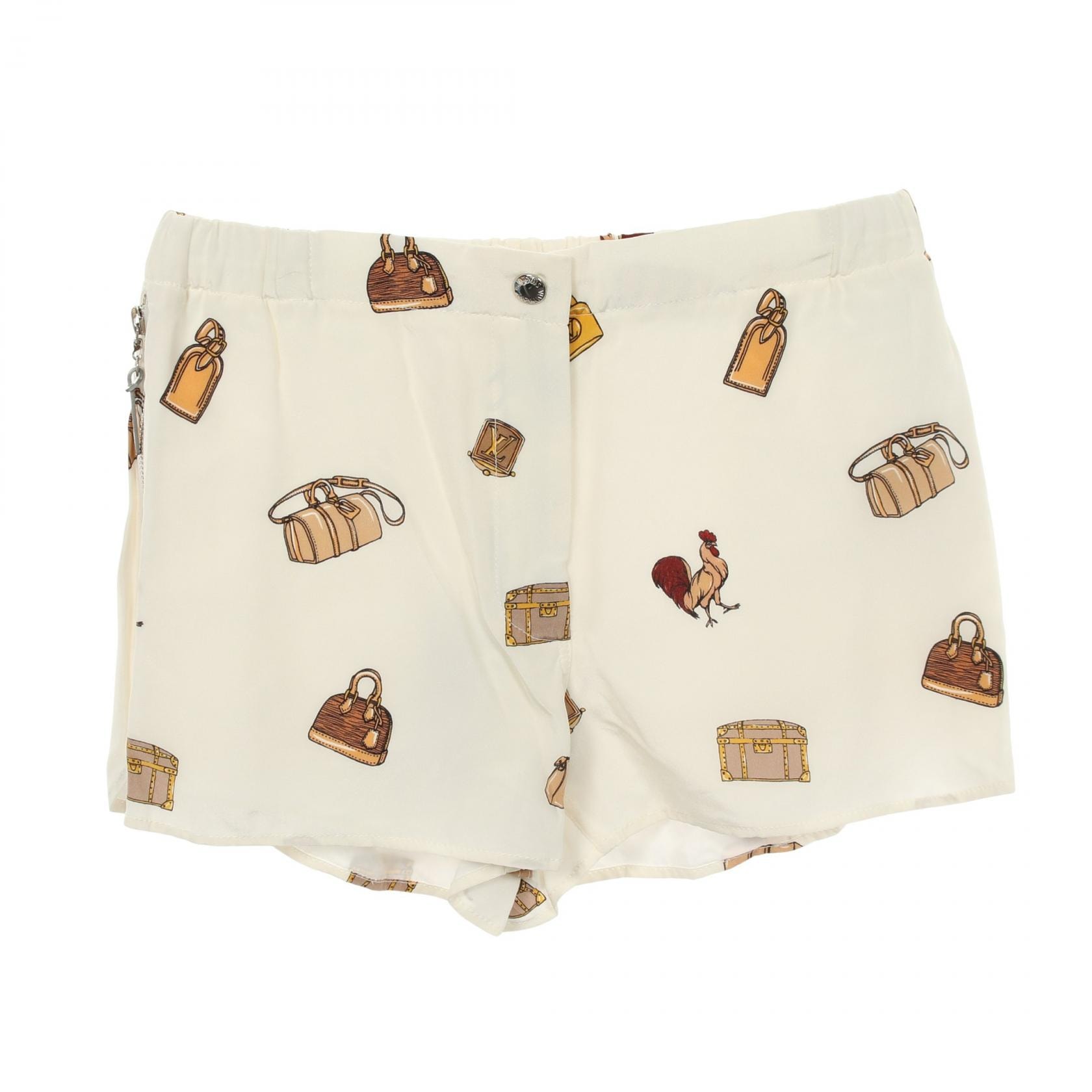 ルイ・ヴィトン LOUIS VUITTON パンツ 衣料品 ボトムス シルク レディース ホワイト系 / マルチカラー 【中古】