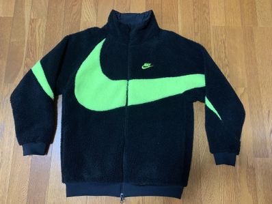 Nike Big Swoosh Reversible Boa Jacket"Black Neon"
