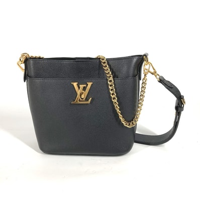 ルイヴィトン LOUIS VUITTON ロック & ウォーク M24006 肩掛け カバン バケツ型 ばけつ チェーン ショルダーバッグ カーフレザー ブラック 美品