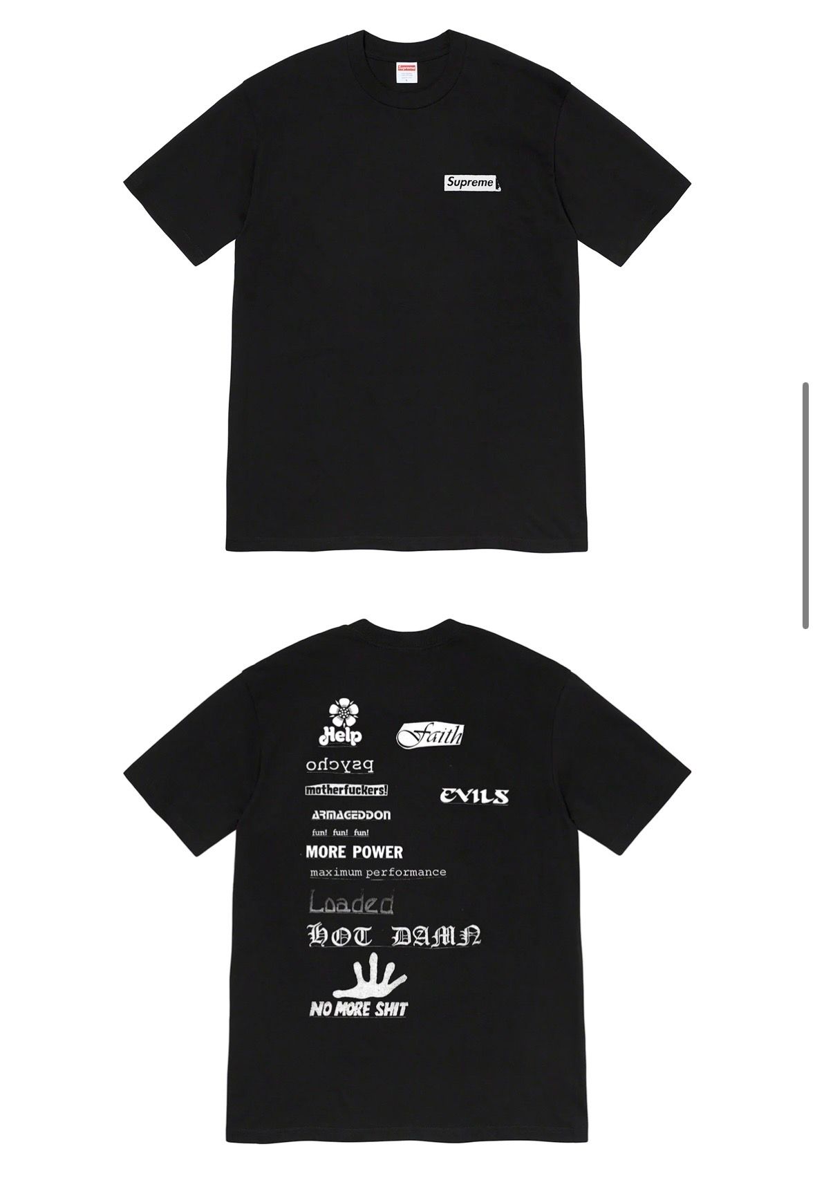 Supreme No More Shit Tee "Black"
