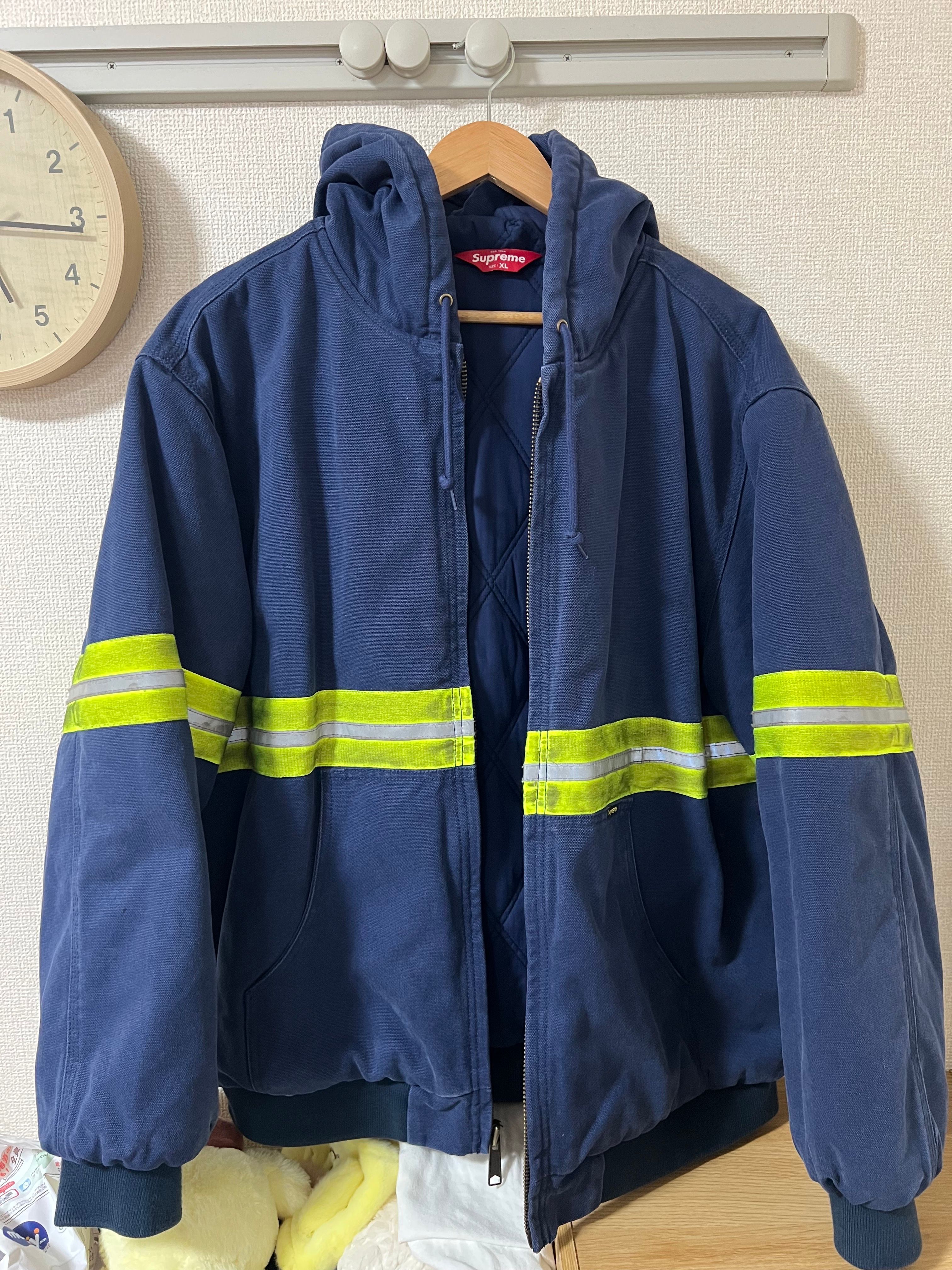 Supreme Reflective Stripe Hooded Work Jacket 