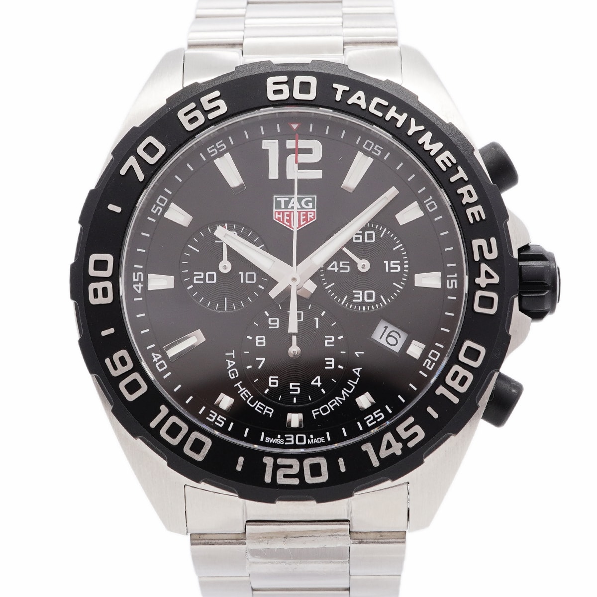 ★最終価格【6whd0316】タグホイヤー フォーミュラ1 クロノグラフ デイト CAZ1010 黒文字盤【中古】腕時計 メンズ