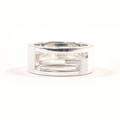 グッチ リング・指輪 ブランデッド カットアウトG シルバー