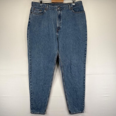 古着 00’s/00年代 リーバイス Levi's USA製 デニム パンツ 550 テーパード バギー ジッパーフライ 5ポケット w22 LL ブルー系 メンズ