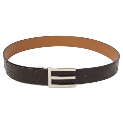 エトロ Eバックル ペイズリー レザー 36/90