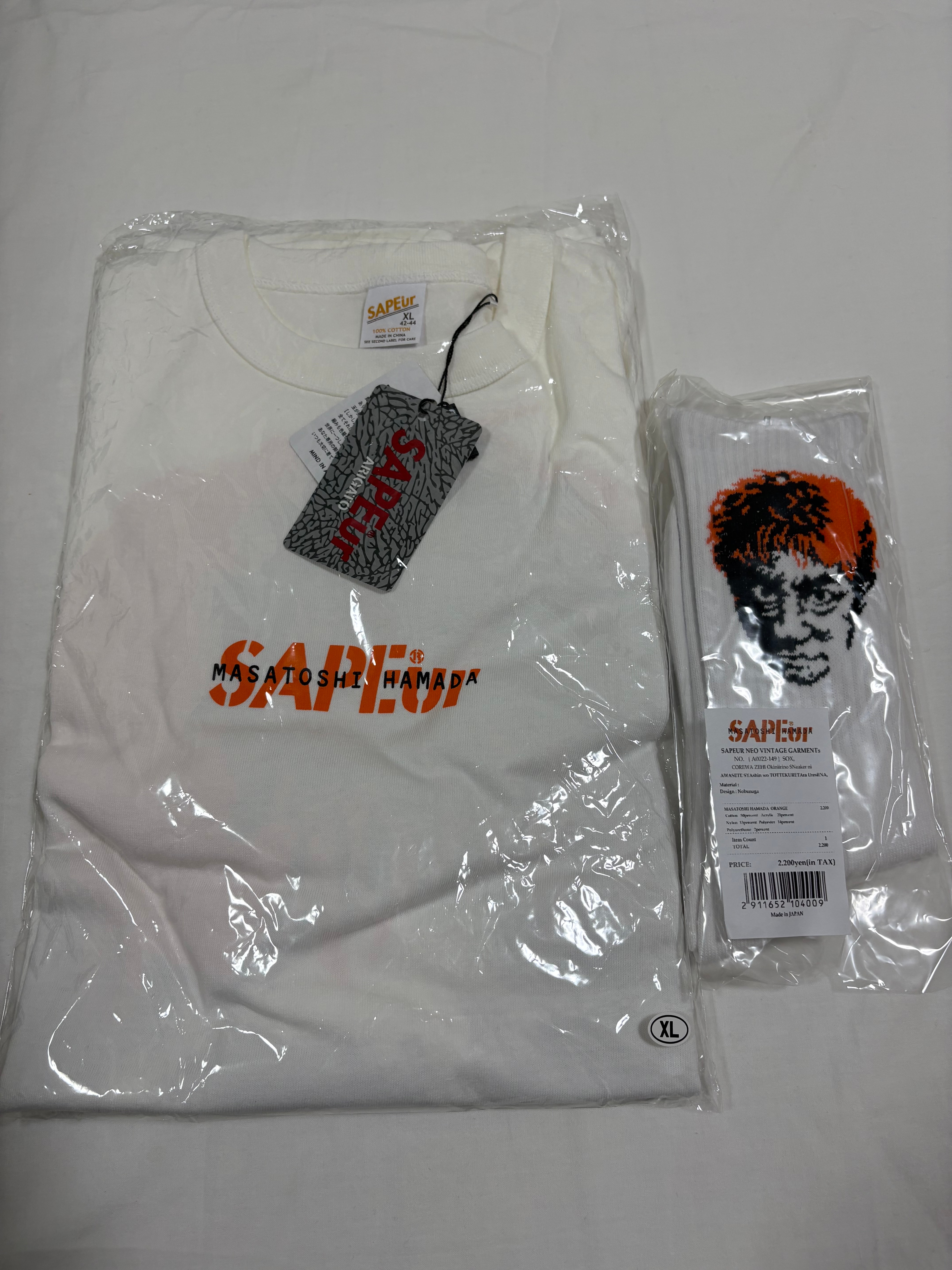 SAPEur MASATOSHI HAMADA S/S Tee & SOX  "Orange"