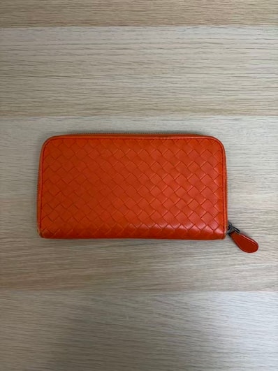 Bottega Veneta イントレチャート 長財布 オレンジ