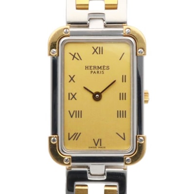 エルメス クロアジュール 腕時計 時計 ステンレススチール CR1.220 クオーツ 磨き直し済 レディース 1年保証 HERMES 中古