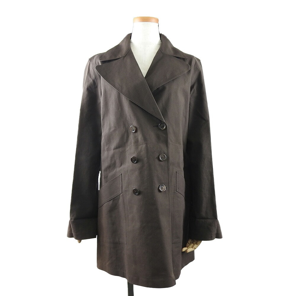 【中古】 ルイ・ヴィトン トレンチコート 36 コットン ブラウン - マッキントッシュ ダミエ レディース 女性 LOUIS VUITTON