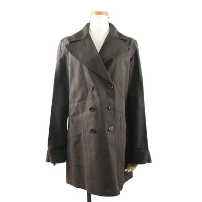 【中古】 ルイ・ヴィトン トレンチコート 36 コットン ブラウン - マッキントッシュ ダミエ レディース 女性 LOUIS VUITTON