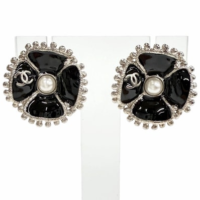 美品 シャネル ピアス ブラック レディース F23K ABC214