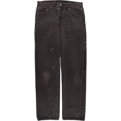 古着 90年代 リーバイス Levi's 505 REGULAR FIT STRAIGHT LEG ブラックデニム テーパードデニムパンツ メンズw34相当 ヴィンテージ/eaa577492