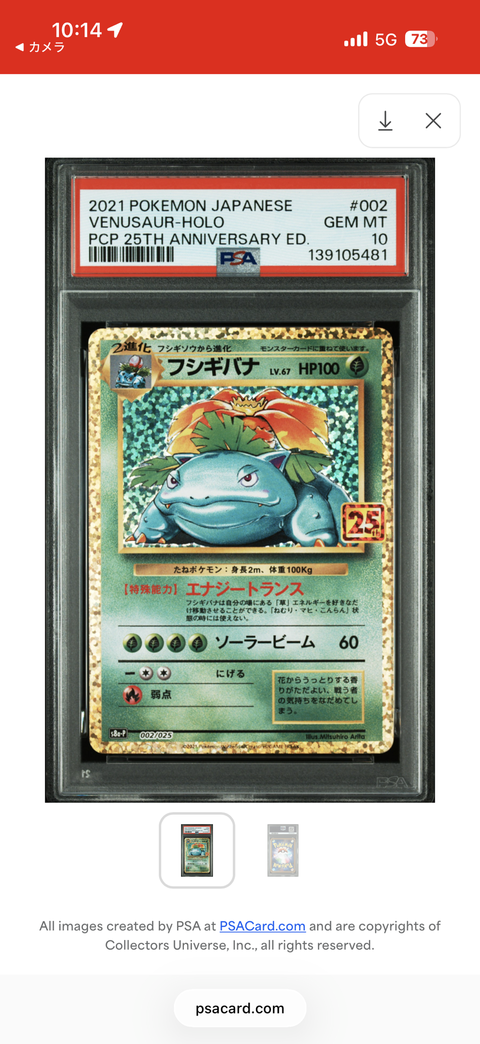 フシギバナ: プロモ[S8a-P 002/025](プロモカードパック 25th ANNIVERSARY edition)
