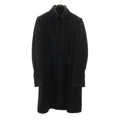 ZARA WOMAN ザラウーマン ウールブレンド スタンドカラー ロングコート M ブラック