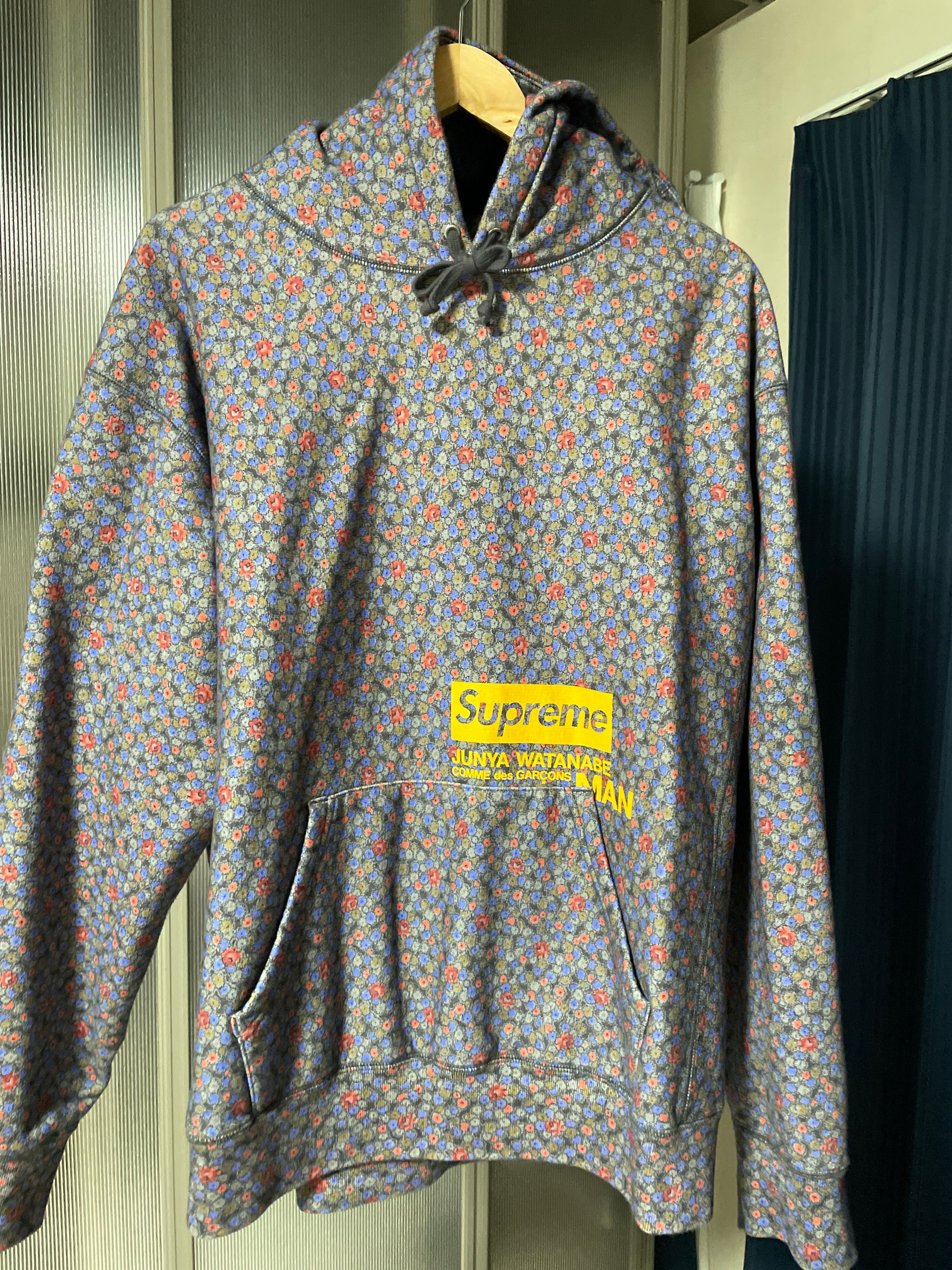 Supreme / JUNYA WATANABE COMME des GARCONS MAN Hooded Sweatshirt "Black Flowers"