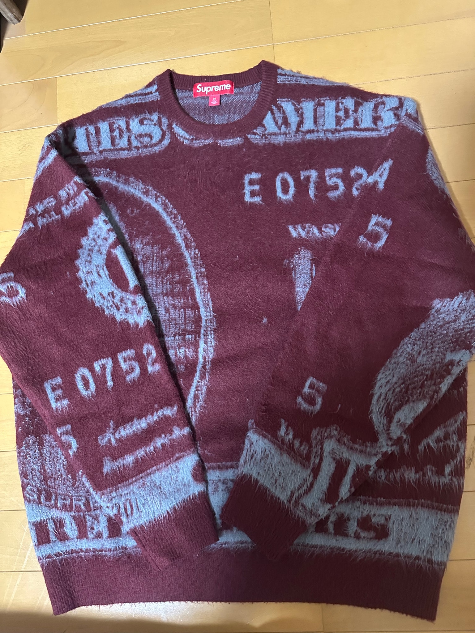 Supreme Money Sweater "Burgundy"