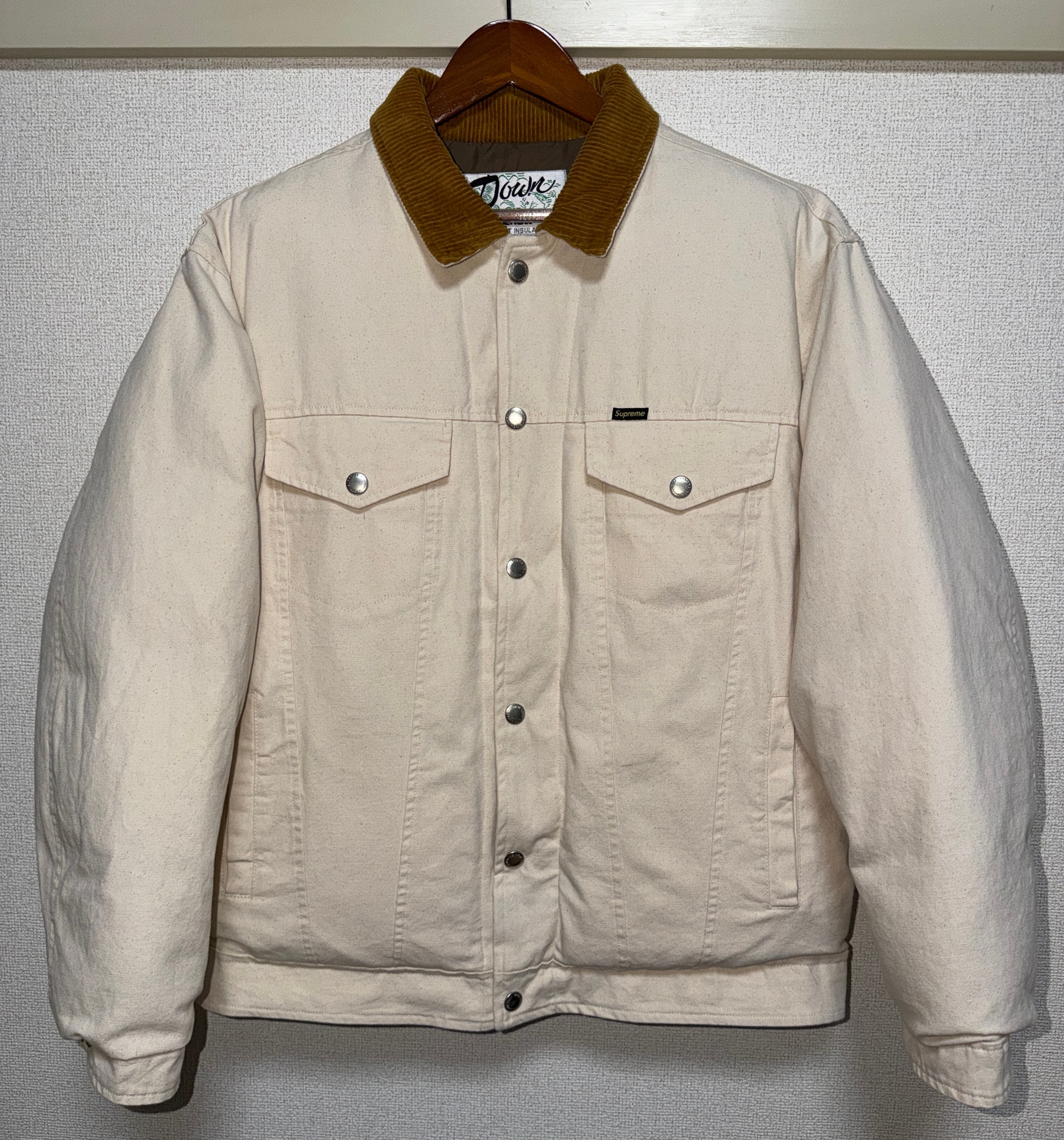 Supreme / Schott Canvas Down Trucker Jacket "Natural"