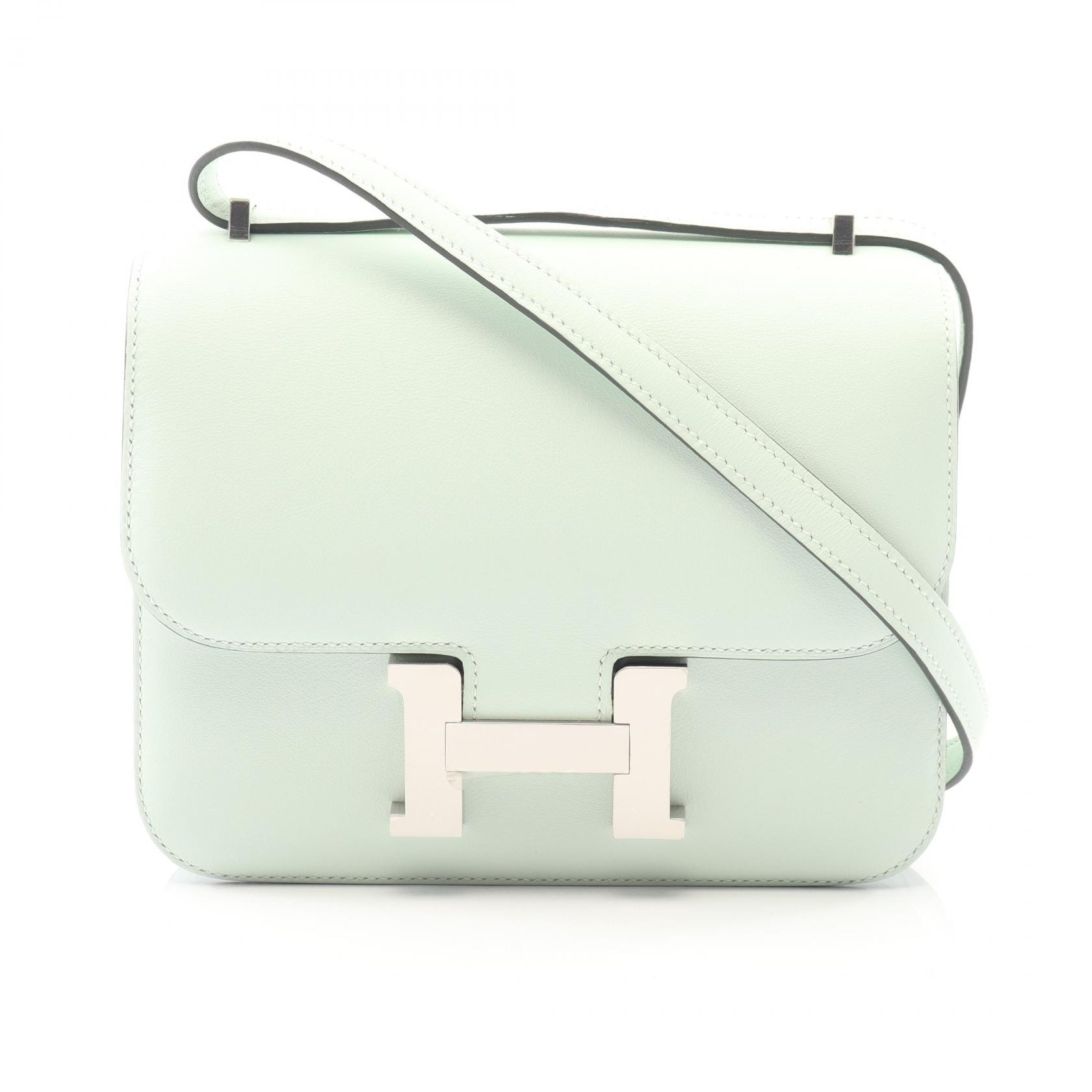 エルメス HERMES コンスタンス3 ミニ ショルダーバッグ バッグ レザー ヴォースイフト ヴォースイフト W刻印(2024年製造) レディース グリーン系 ヴェールペパーミント 083910CK 【中古】