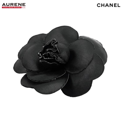 CHANEL シャネル カメリア コサージュ ブローチ
フラワー サテン ブラック レディース
【中古】