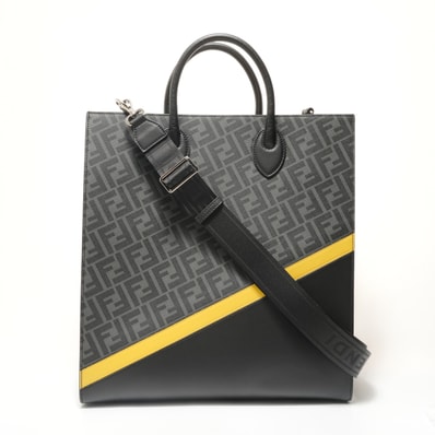 フェンディ FENDI バーティカル 2way ズッカ PVC 7VA578 ハンドバッグ【中古】