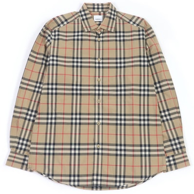Burberry Men's Check Cotton Shirt "Archive Beige"