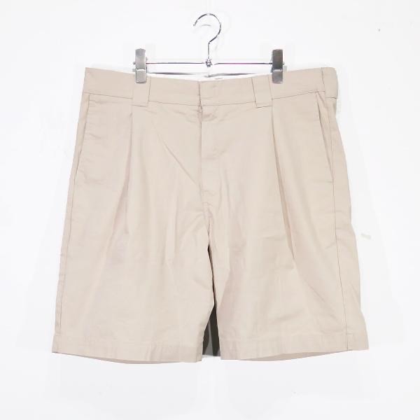 carhartt カーハート GRAND SHORT グランド ショーツ ベージュ タック ショート ハーフ パンツ ボトムス 短パン サイズ34インチ